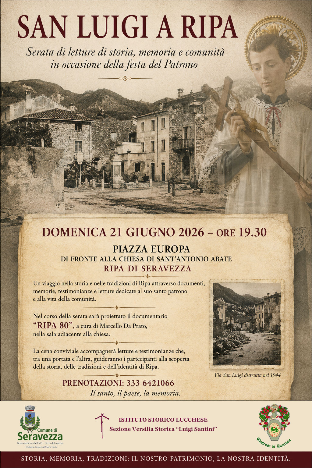 Serata di lettura. San Luigi a Ripa